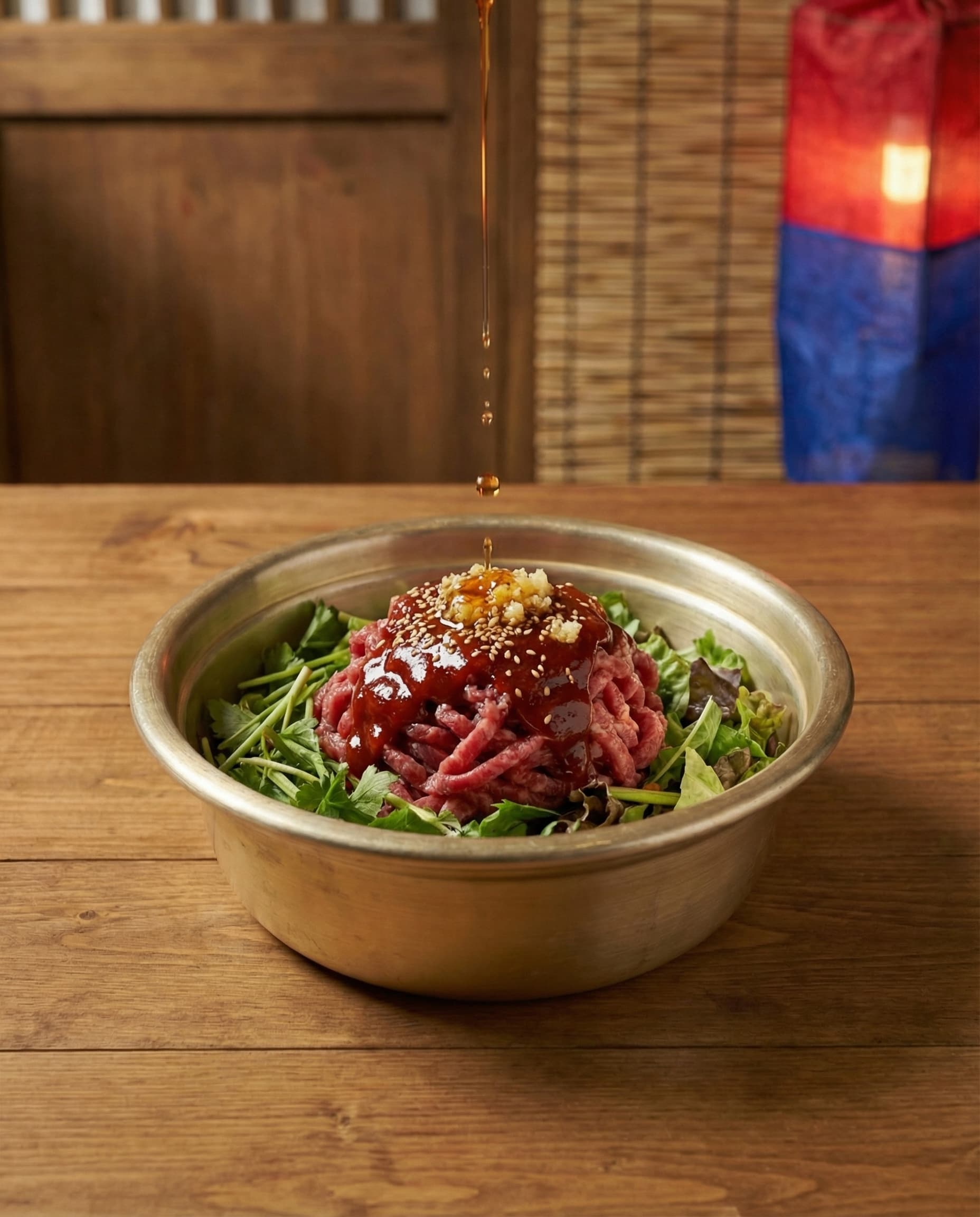 참나물참기름육회